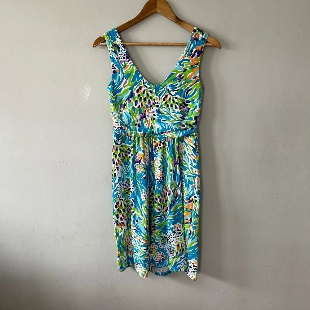 Lilly Pulitzer Sea Soiree Shianne V-Neck Above The Knee Dress Size Small - Picture 5 of 5